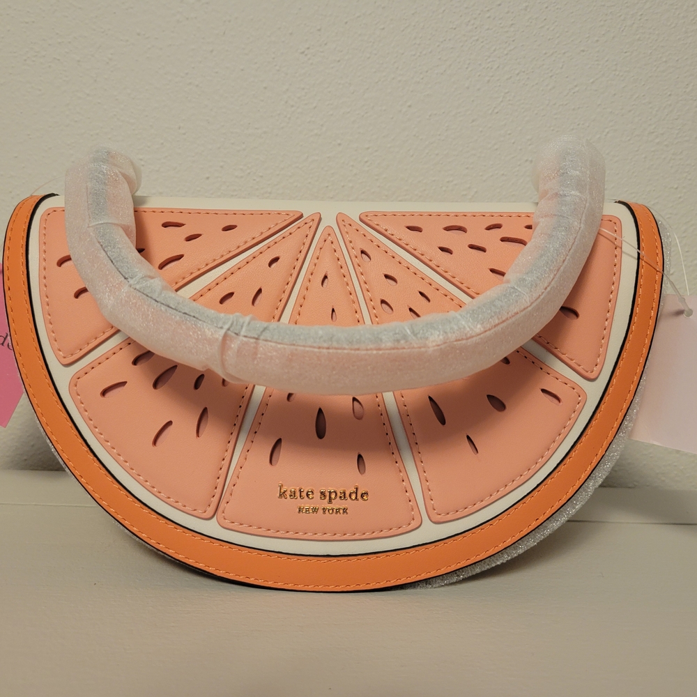 Kate Spade NY Grapefruit Wicker Handbag NWT!